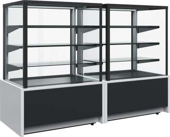 Витрина кондитерская Carboma KC70 VM 1,3-1 (ВХСв-1,3д Cube Техно) 9006-9005